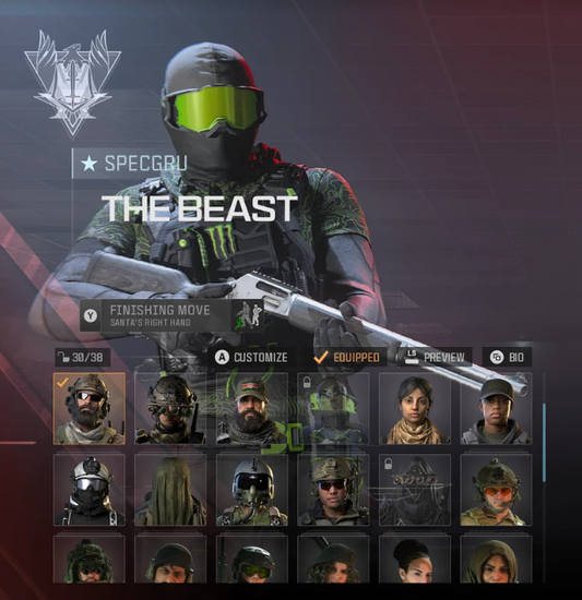 Call Of Duty X Monster Energy - The Beast Operator Skin + 15 MIN 2XP